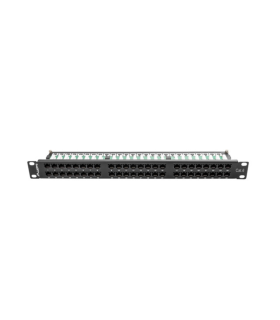 PATCH PANEL LANBERG 48 PUERTOS 1U 19? CAT.6 NEGRO