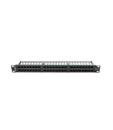 PATCH PANEL LANBERG 48 PUERTOS 1U 19? CAT.6 NEGRO