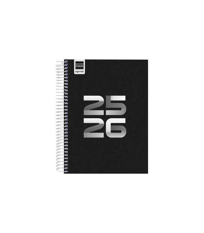 AGENDA ESCOLAR 2025-2026 COOL 4 155X212 1DIA PAGINA NEGRO+ FINOCAM 645060326