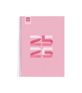 AGENDA ESCOLAR 2025-2026 COOL 4 155X212 SEMANA VISTA HORIZONTAL ROSA+ FINOCAM 645040426
