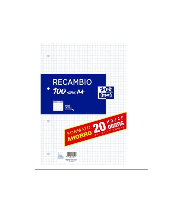 RECAMBIO A4 80H+20H 4X4 CON MARGEN OXFORD 400195058