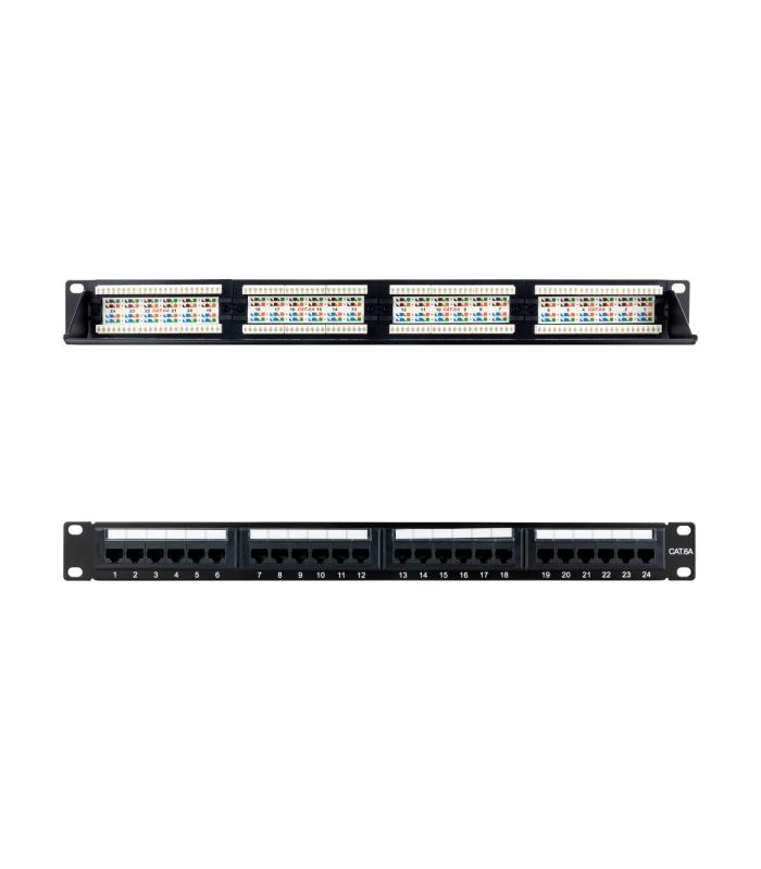 Patch Panel Nanocable 10.21.4124  24 Puertos  Cat.6a  Altura 1U