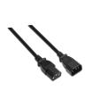 Cable Alargador De Alimentacin CPU Aisens A132-0171/ IEC C13 Hembra - IEC C14 Macho/ Hasta 1500W/ 1.5m/ Negro