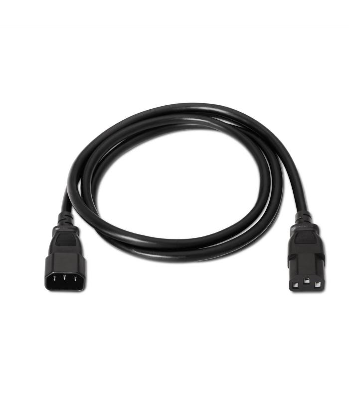 Cable Alargador De Alimentacin CPU Aisens A132-0171  IEC C13 Hembra - IEC C14 Macho  Hasta 1500W  1.5m  Negro