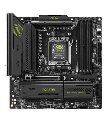PLACA MSI MAG B850M MORTAR WIFI,AMD,AM5,B850,4DDR5,256GB,1HDMI,4SATA3+3M.2,5GBLAN+WIFI7+BT5.4,9USB3.2,MATX