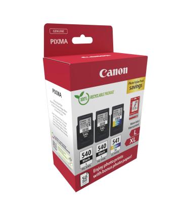 Cartucho De Tinta Original Canon PG-540L + CL-541 XL Multipack Alta Capacidad  2x Negro  Tricolor + Papel Fotogrfico