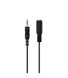 CABLE AUDIO ESTEREO EWENT JACK 3,5mm MACHO A 3,5mm HEMBRA 2m
