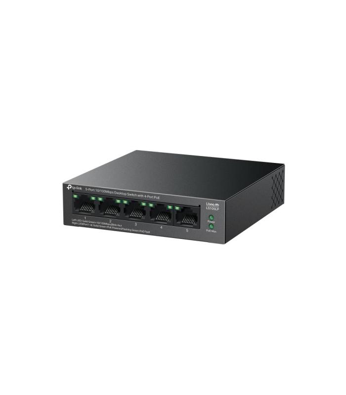 TP-Link LiteWave LS105P No Administrado Fast Ethernet (10 100) Energa Sobre Ethernet (PoE) Negro