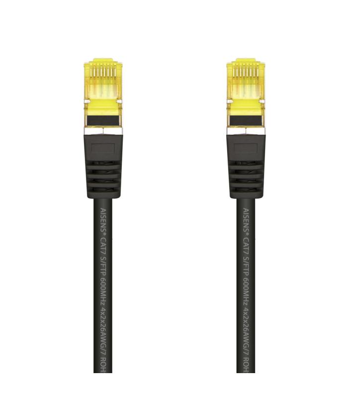 CABLE RED LATIGUILLO RJ45 LSZH CAT.7 SFTP AWG26 NEGRO 0.5M AISENS A146-0485