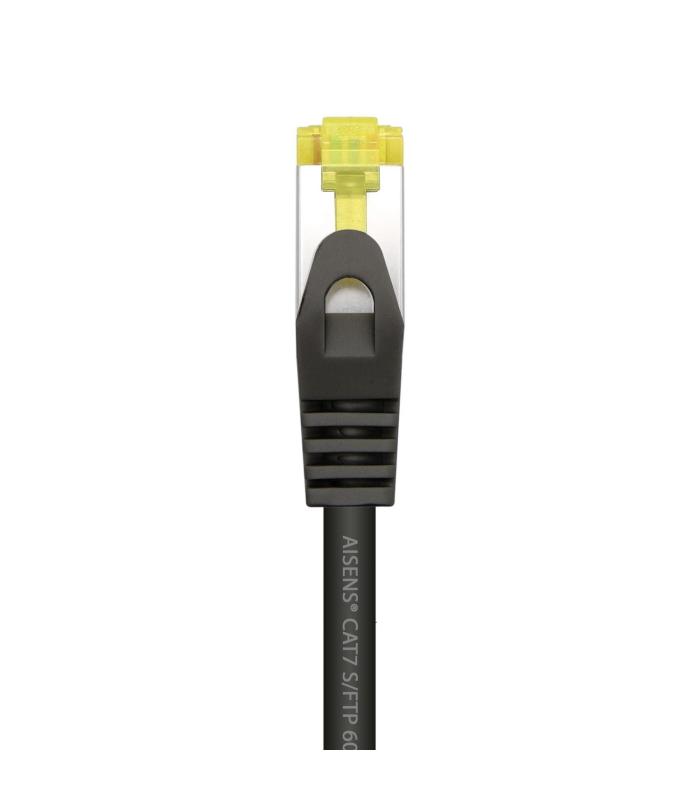 CABLE RED LATIGUILLO RJ45 LSZH CAT.7 SFTP AWG26 NEGRO 0.5M AISENS A146-0485