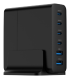 CARGADOR RAPIDO GEMBIRD USB GAN DE 6 PUERTOS 75 W NEGRO