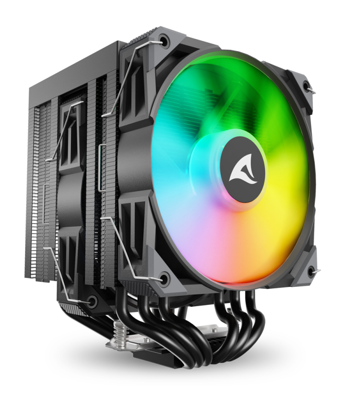 VENTILADOR CPU SHARKOON A60 RGB 120MM NEGRO