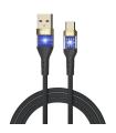 Iggual Cable USB-A A Tipo C 3A 100 Cm Trenzado LED