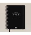 AGENDA 16 MESES SEPTIEMBRE 2025-DICIEMBRE 2026 TEMPUS 4 155X212 SEMANA VISTA VERTICAL NEGRO+ FINOCAM 626600126