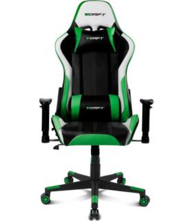 DRIFT DR175 Silla para videojuegos universal Asiento acolchado Negro, Verde, Blanco