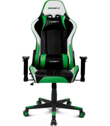 DRIFT DR175 Silla para videojuegos universal Asiento acolchado Negro, Verde, Blanco