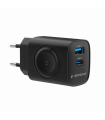 CARGADOR GEMBIRD 2-1 USB CARGA RAPIDA + APPLE WATCH NEGRO