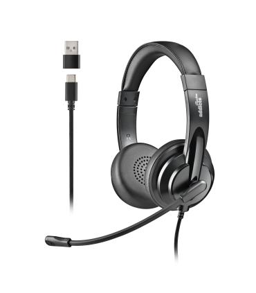 Auriculares NGS VOX605 USB  Con Micrfono  USB  Negros