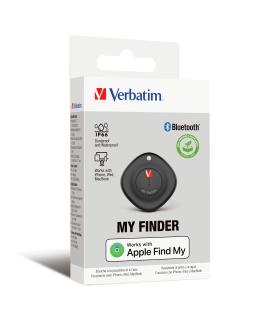 Localizador Verbatim My Finder Bluetooth Tracker MYF-01 Compatible Con Apple  Incluye Llavero Y Pila  Negro