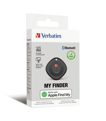 Localizador Verbatim My Finder Bluetooth Tracker MYF-01 Compatible Con Apple  Incluye Llavero Y Pila  Negro
