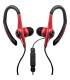Auriculares Deportivos Elbe AU-107-MIC/ con Micrfono/ Jack 3.5/ Rojos y Negros