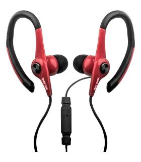 Auriculares Deportivos Elbe AU-107-MIC/ con Micrfono/ Jack 3.5/ Rojos y Negros
