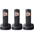 Telfono Inalmbrico Panasonic KX-TGC313SP/ Pack TRO/ Negro