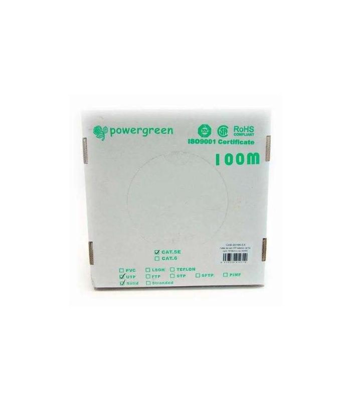 BOBINA DE CABLE PEPEGREEN CAT5e 100M RIGIDO EXTER