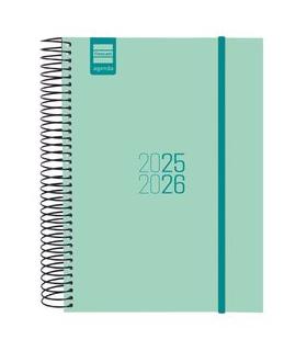 AGENDA ESCOLAR 2025-2026 ESPIR E10-155X212 1DIA PAGINA TURQUESA+ FINOCAM 633120126