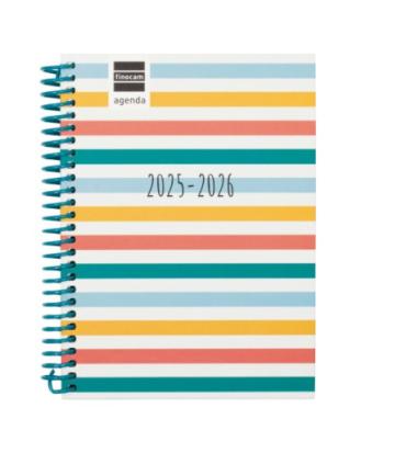 AGENDA ESCOLAR 2025-2026 DIVA 8 120X164 SEMANA VISTA HORIZONTAL COLORS+ FINOCAM 536100526