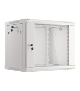 ARMARIO LANBERG MURAL 9U 600X450 RACK 19 FLAT PACK V2 PUERTA CRISTAL GRIS