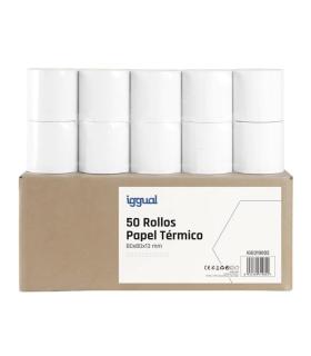 iggual Caja 50 rollos papel trmico 80x80x13 mm