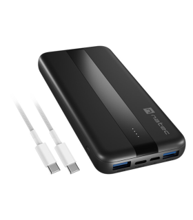 POWERBANK NATEC TREVI SLIM QV2 10000MAH 2XUSB-A 18W + 1XUSB-C 20W + CABLE USB-C