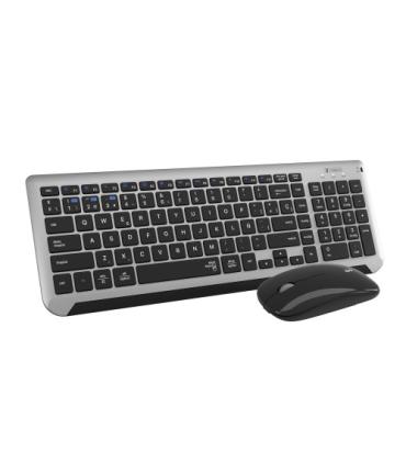 SUBBLIM Teclado con Ratn Bluetooth + 2.4G Combo Dual Prestige Extendido Gris/Negro