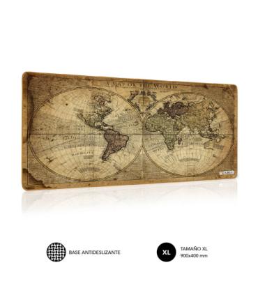 SUBBLIM Alfombrilla Ratn Vintage World XL Mouse Pad 900x400x3