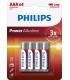 Pack De 4 Pilas AAA Philips LR03P4B 10  1.5V  Alcalinas