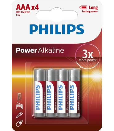 Pack De 4 Pilas AAA Philips LR03P4B 10  1.5V  Alcalinas