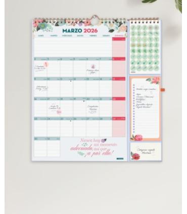 CALENDARIO 16 MESES SEPTIEMBRE 2025-DICIEMBRE 2026 PLUS 340X380 MES VISTA FRASES MOTIVACIONALES+ FINOCAM 540220226