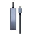 Hub USB Tipo-C Aisens A109-0396/ 3xUSB/ 1xRJ45/ Gris
