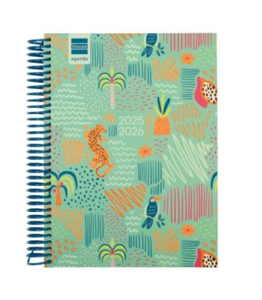 AGENDA ESCOLAR 2025-2026 DIVA 4 155X212 1DIA PAGINA SELVA+ FINOCAM 536160626