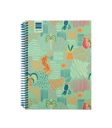 AGENDA ESCOLAR 2025-2026 DIVA 4 155X212 SEMANA VISTA HORIZONTAL SELVA+ FINOCAM 536140626