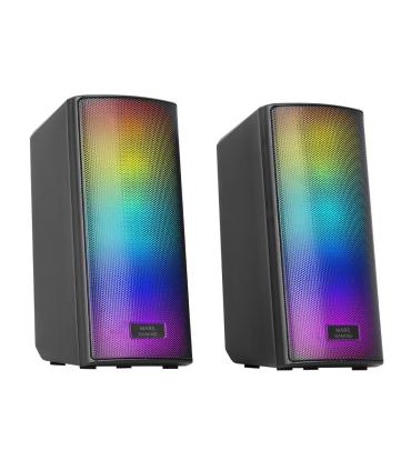 Altavoces Con Bluetooth Mars Gaming MSRGB2  15W  2.0  Negros