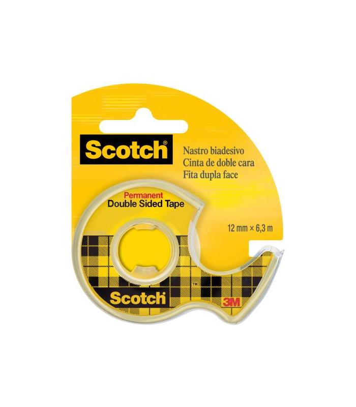 ROLLO CINTA ADHESIVA DOBLE CARA 12,7MM X 6,3M CON DISPENSADOR 136D SCOTH 7100276528