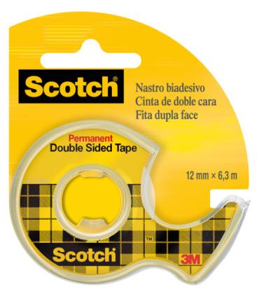 ROLLO CINTA ADHESIVA DOBLE CARA 12,7MM X 6,3M CON DISPENSADOR 136D SCOTH 7100276528