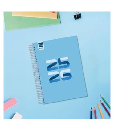 AGENDA ESCOLAR 2025-2026 COOL 4 155X212 1DIA PAGINA AZUL+ FINOCAM 645060126