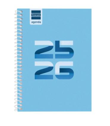 AGENDA ESCOLAR 2025-2026 COOL 8 120X164 SEMANA VISTA HORIZONTAL AZUL+ FINOCAM 645000126