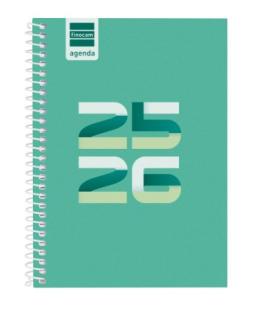 AGENDA ESCOLAR 2025-2026 COOL 8 120X164 SEMANA VISTA HORIZONTAL VERDE+ FINOCAM 645000926