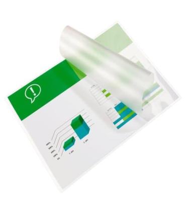 CAJA DE 100 BOLSAS DE PLASTIFICACIN 216X303 FORMATO A4 125 MICRAS BRILLO GBC 3200723