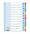 SEPARADOR DE CARTON CON CARATULA INDICE 12 POSICIONES FORMATO A4 COLORES VIVOS ESSELTE 100194