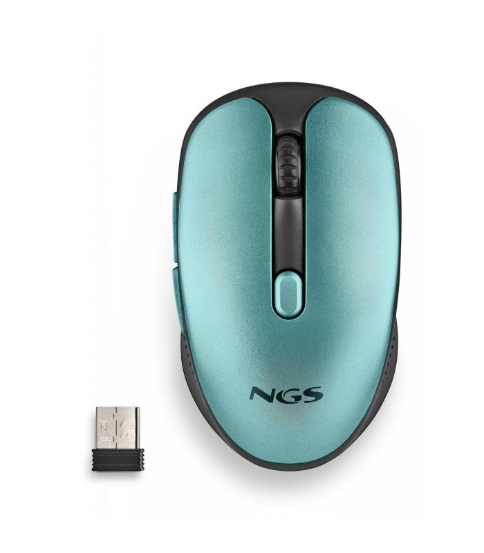 NGS - Ratn Inalmbrico EVO RUST ICE - Recargable - Botones Silenciosos - 800 1200 1600 Dpi - Verde Metalico